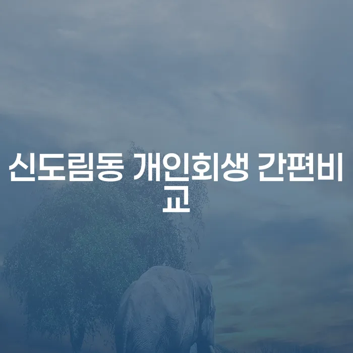 신도림동 개인회생 간편비교